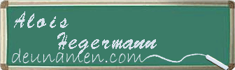 Alois Hegermann Visitenkarte